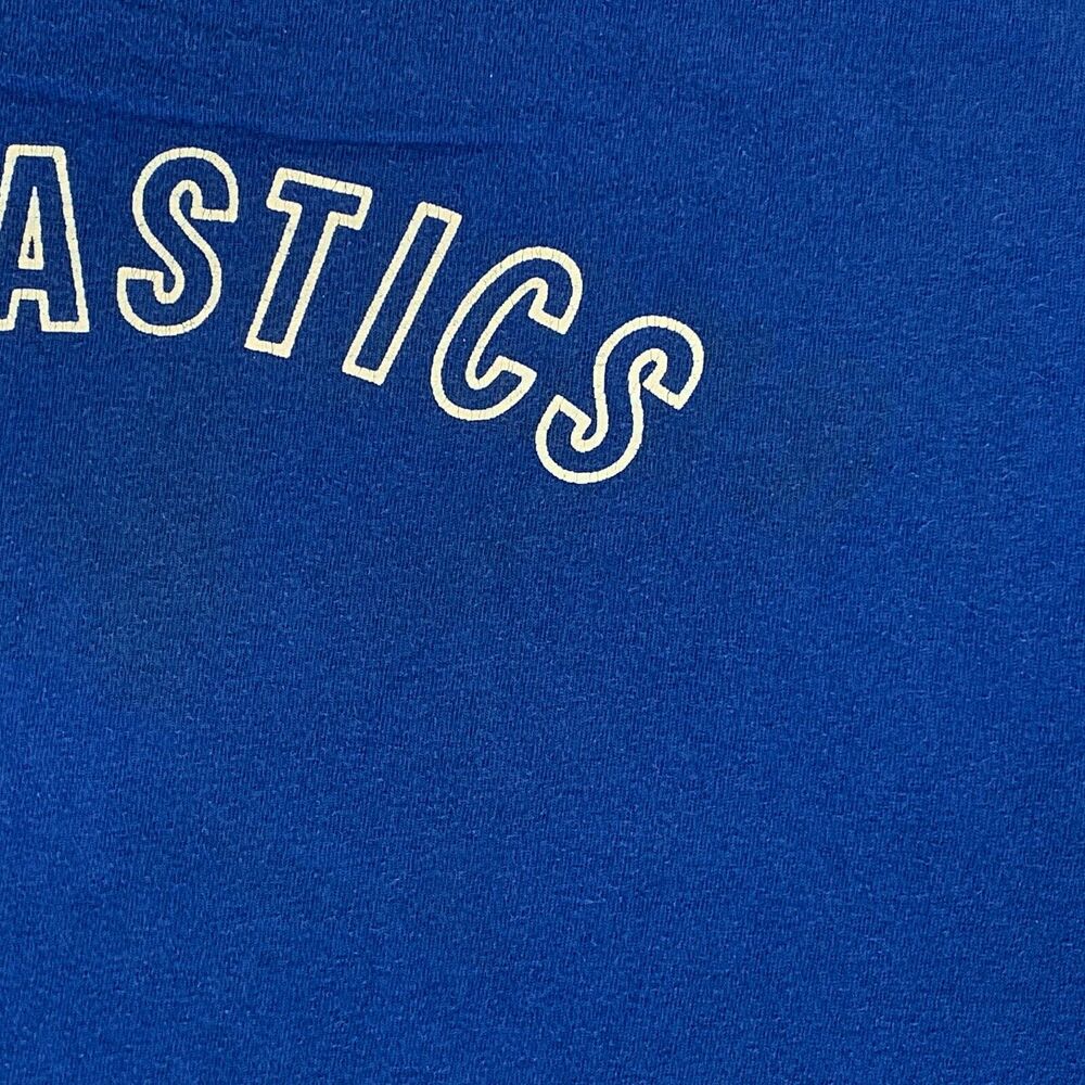 Vintage 80s Gymnastics Championships T Shirt Bryan Texas USA Blue Unisex L Large - Picture 4 of 12
